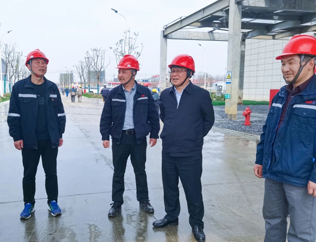 王大真到雙環(huán)公司、降解新材料公司和氨醇項(xiàng)目現(xiàn)場調(diào)研(圖1)