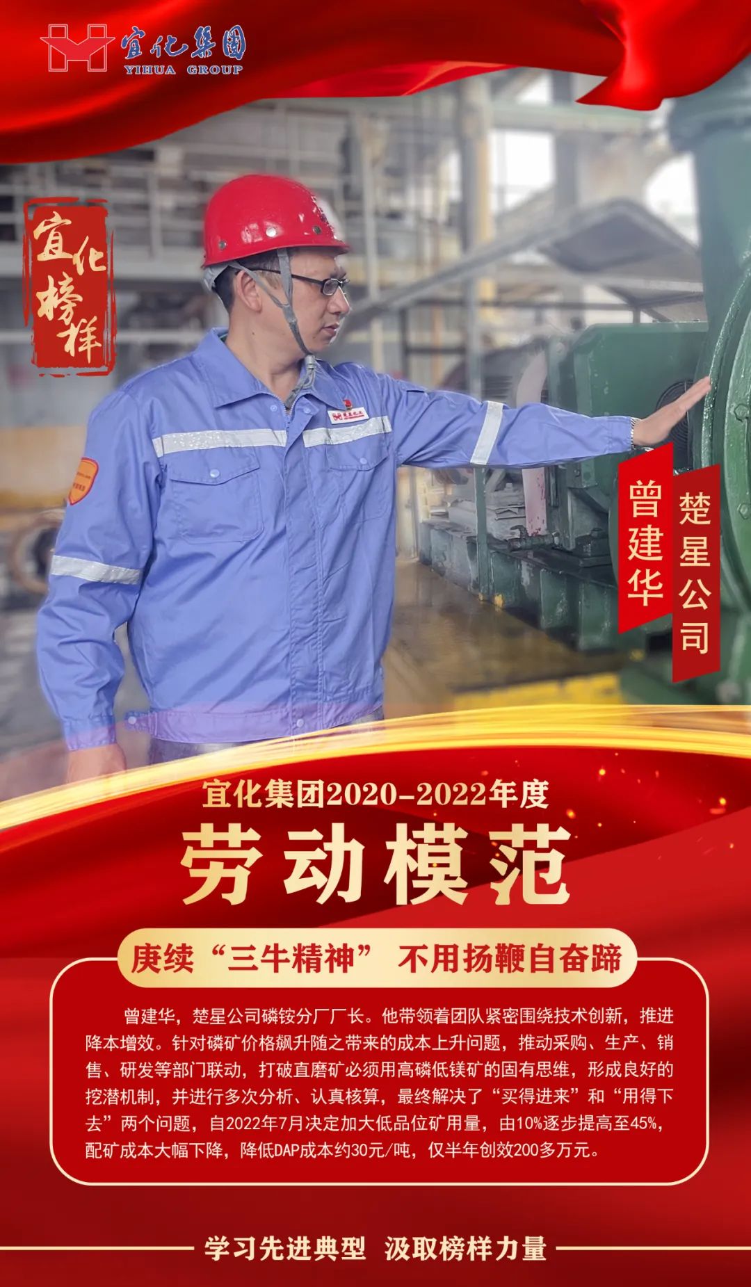 【宜化榜樣】勞動模范曾建華：庚續“三牛精神”，不用揚鞭自奮蹄