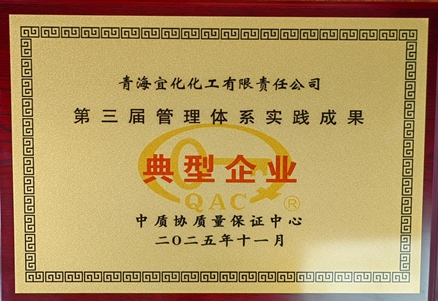 青海宜化獲評 “第三屆管理體系實踐成果典型企業”(圖1)