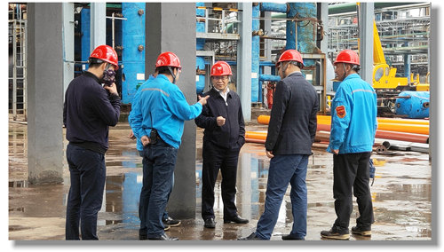 王大真到股份公司、宜都園區現場辦公